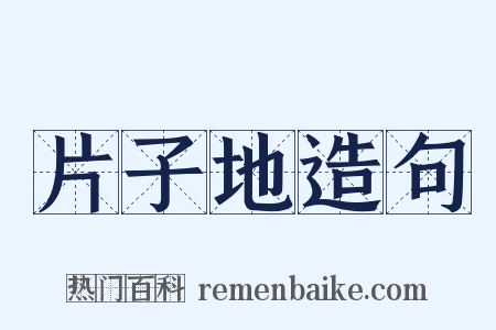 片子地造句是什么意思的图片